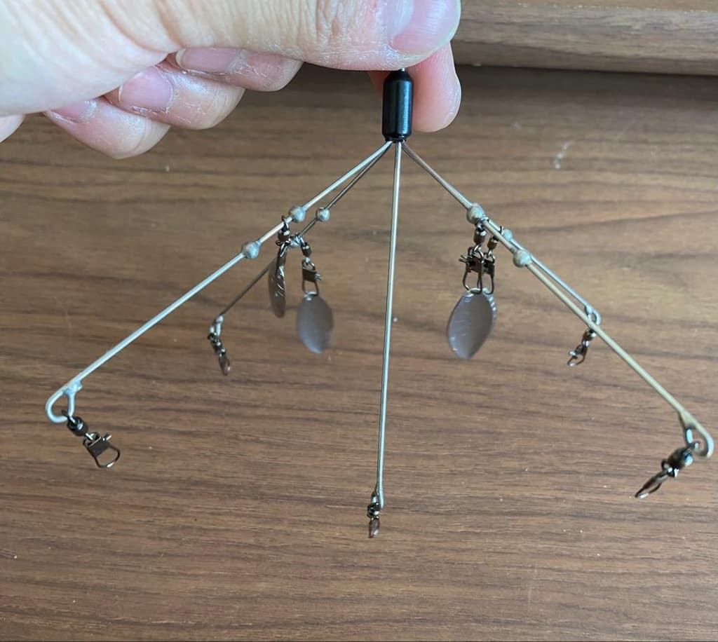 Alabama Rig Finesse Silver Blade Multi-Wire Stainless Steel 12cm Used - Image 3