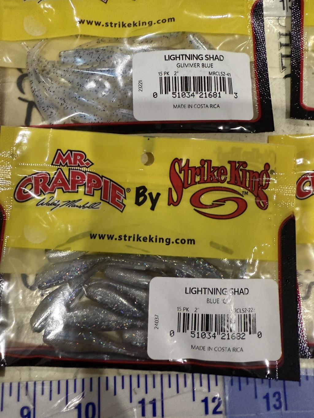 10X Mix Lot Strike King Panfish Mr Crappie Curly Tail Grub Fishing Lures - Image 8