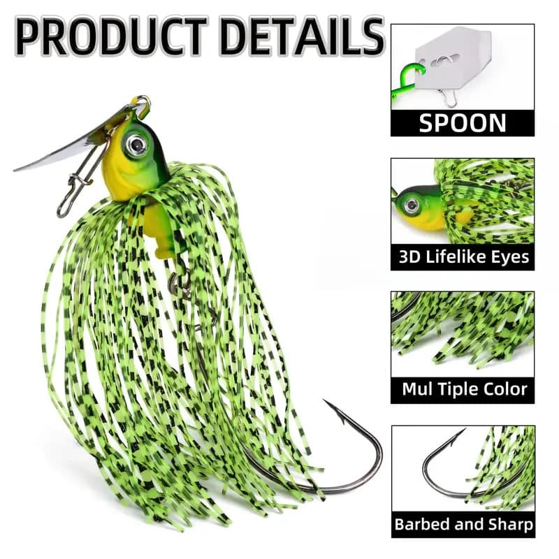 12pcs Weedless Chatterbait - Image 2