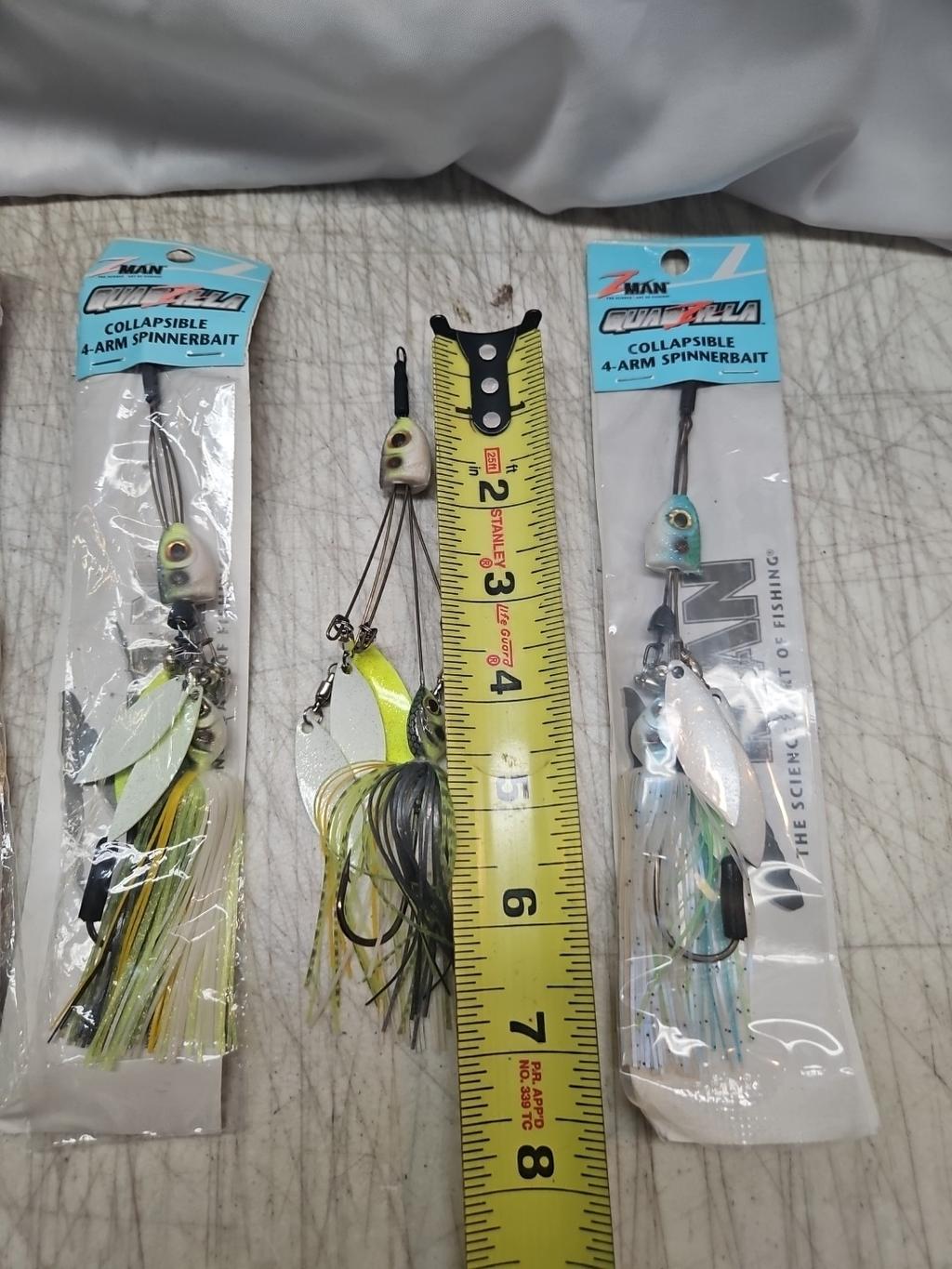 4 Z MAN QUADZILLA Collapsible 4 Arm Spinnerbait Umbrella Rig Fishing Lures  - Image 8