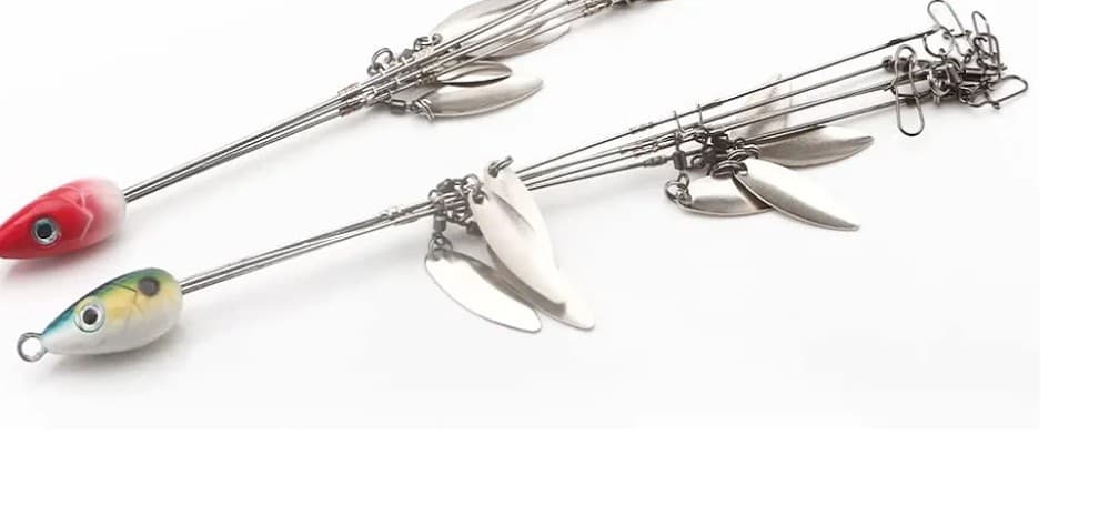 Umbrella Fishing Rig 5 Arms Alabama Rig Kit with Weedness Bait Lure Jigs - Image 7