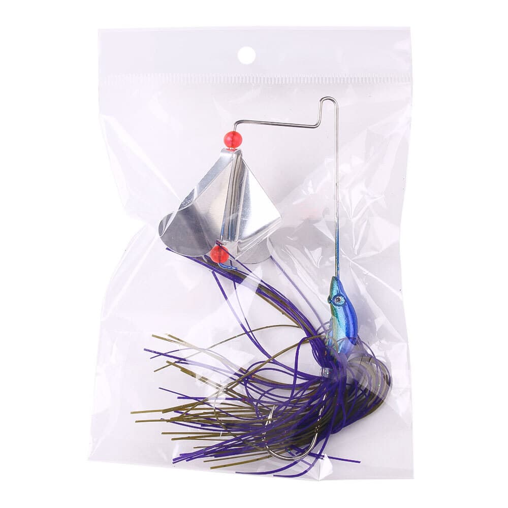 5PCS Spinnerbait Fishing Lure Buzzbait 22g Blade Bait Spoon Rubber Skirt Bass - Image 13