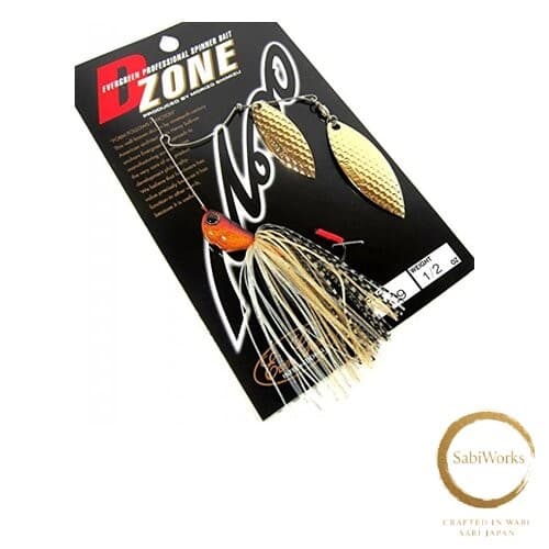 New Evergreen Spinnerbait D-Zone Double Willow Leaf 1/2oz Gold Rush #09 - Image 1