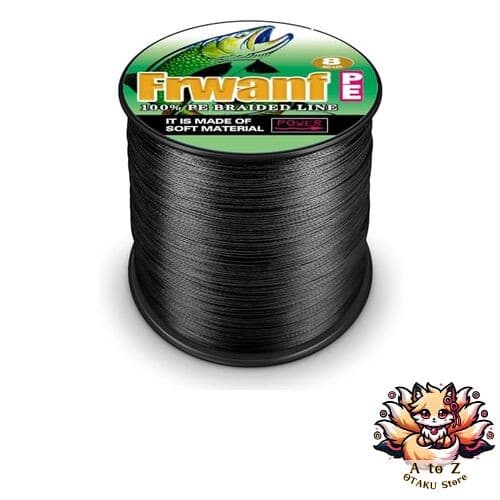 NEW Frwanf Fishing Line 8-Strand Braided PE Line 1000m 3.5mm Black for - Image 1