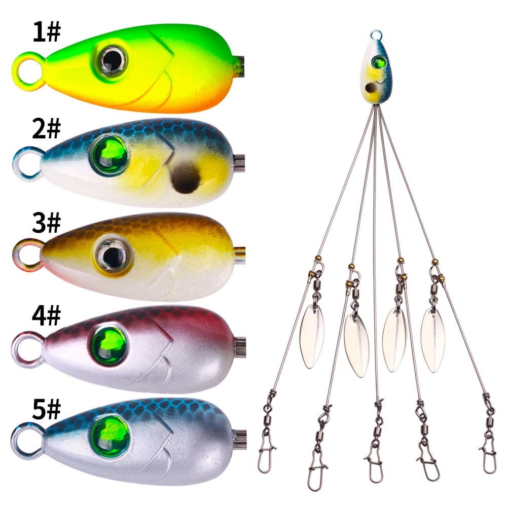 5PCS Alabama Rigs 5 Arms Umbrella Rig Fishing Lure 18cm Fish Bait Kit Tackle - Image 3