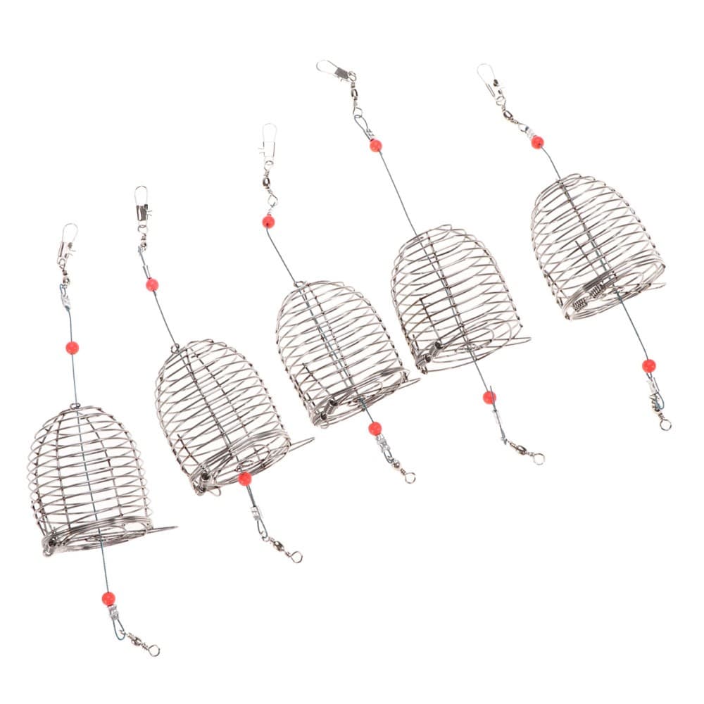 5 PCS Fishing Accessories Keeper Basket Carp Tackle Cage Feeder - Image 10