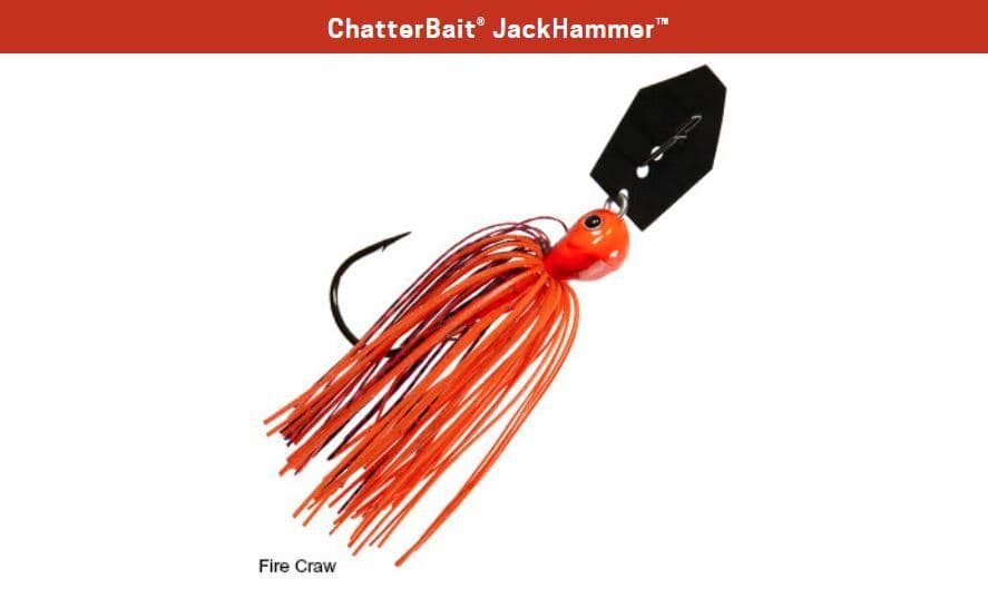 Z-Man ChatterBait JackHammer 1/2 oz - Fire Craw - Jack Hammer Chatter Bait - Image 1