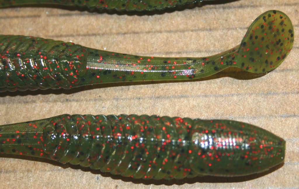 5" Swim Minnow Watermelon Red Paddle Tail Swimbait Trailer for A Rig 50 pack bag - Image 4