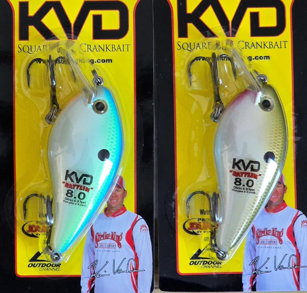 3-Strike King KVD 8.0 Magnum Squarebill Crankbaits 4-1/2" 1-1/8 oz Depth 3-7 ft - Image 4