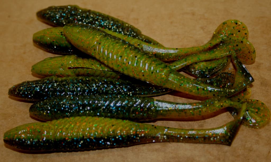 5" Swim Minnow Sunfish Laminate Paddle Tail Swimbait Trailer for A Rig 50 pk bag - Image 2