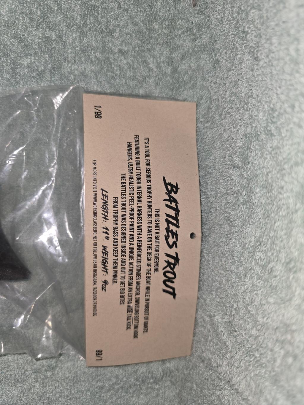 Working Class Zero RARE 11” Battles trout discontinued Swimbait By WCZ - Image 8