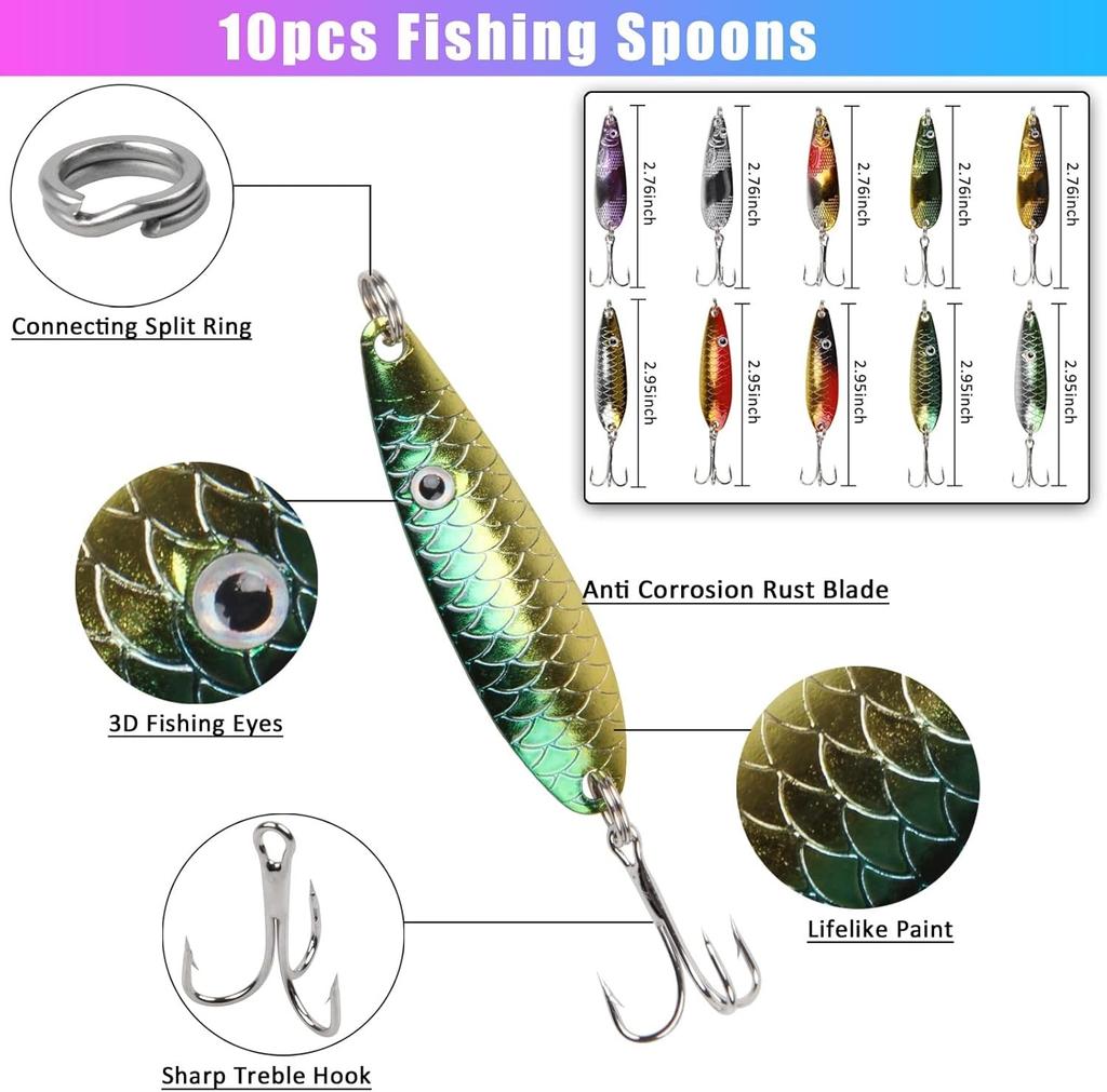 Lifelike Soft Swimbaits Feather Tail Lures Set - Image 7