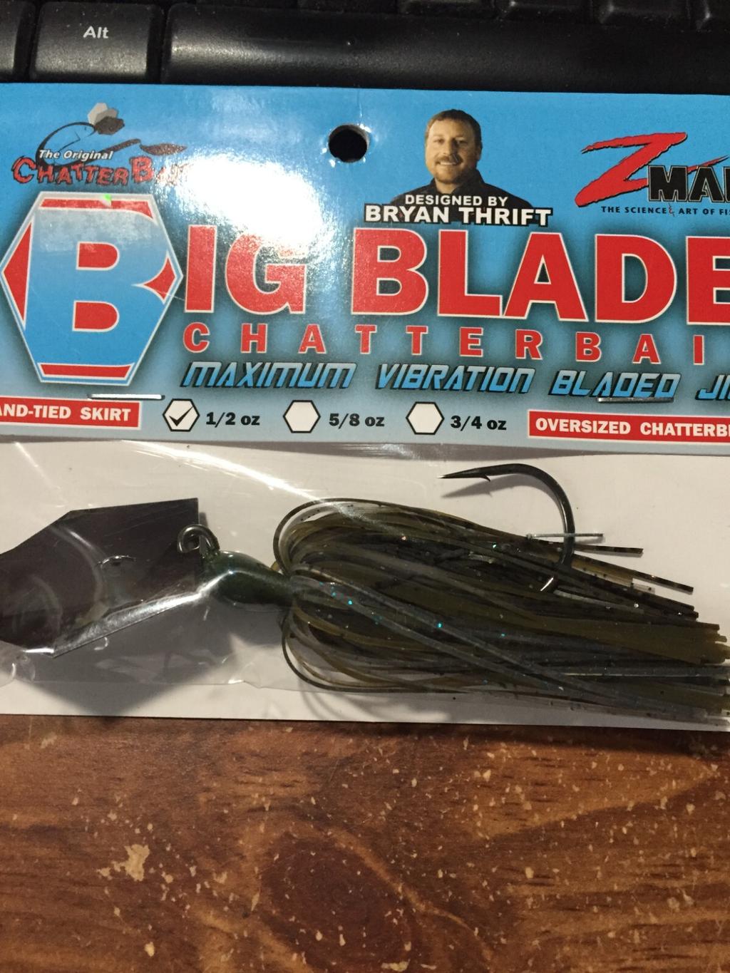 LOT OF 2 Z MAN BIG BLADE CHATTERBAIT 1/2OZ BLADED JIGS NIPS (2COLORS) - Image 2
