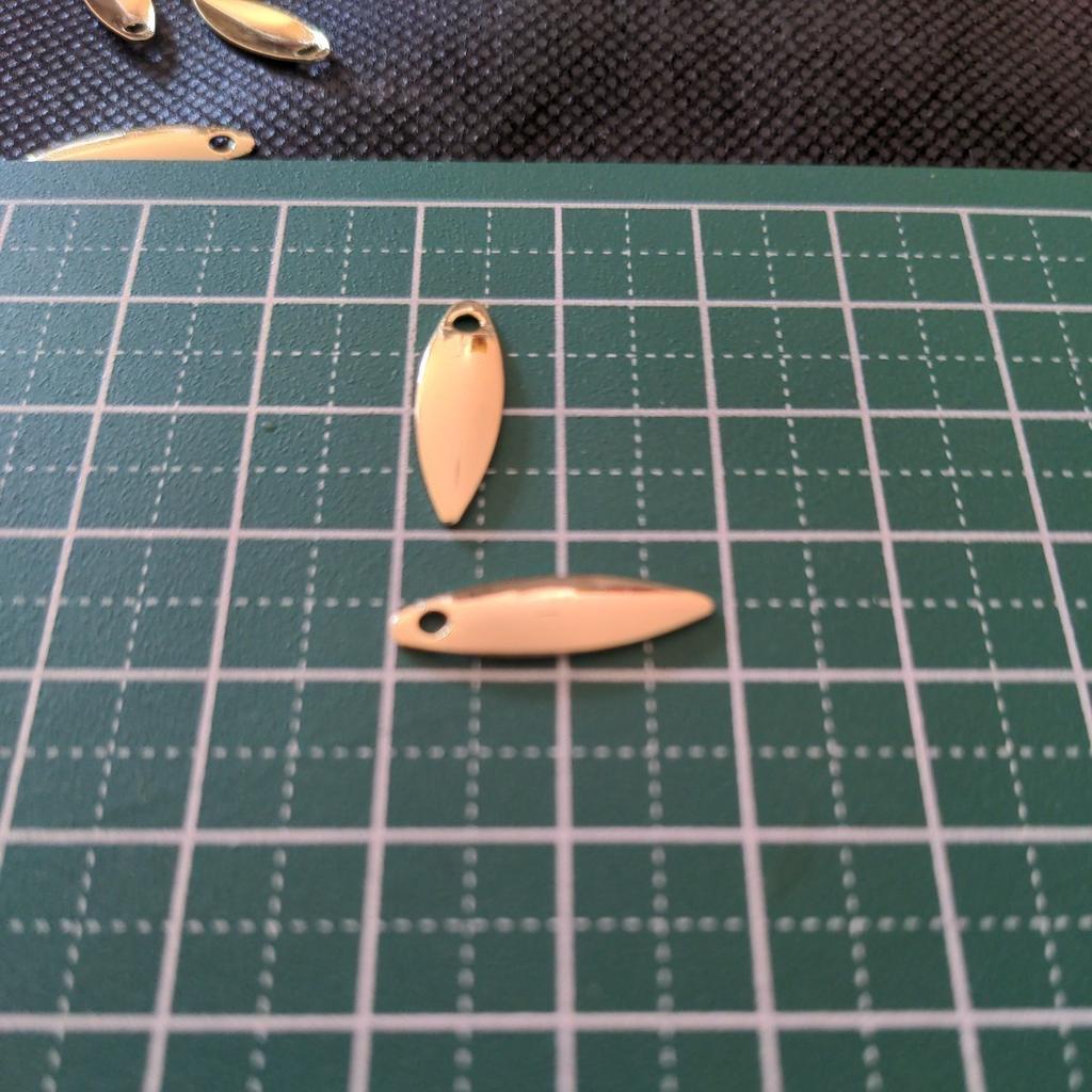 Easy Custom 10 Silver Willow Leaf Parts Blade 20Mm Metal Jig Head Minimal - Image 2