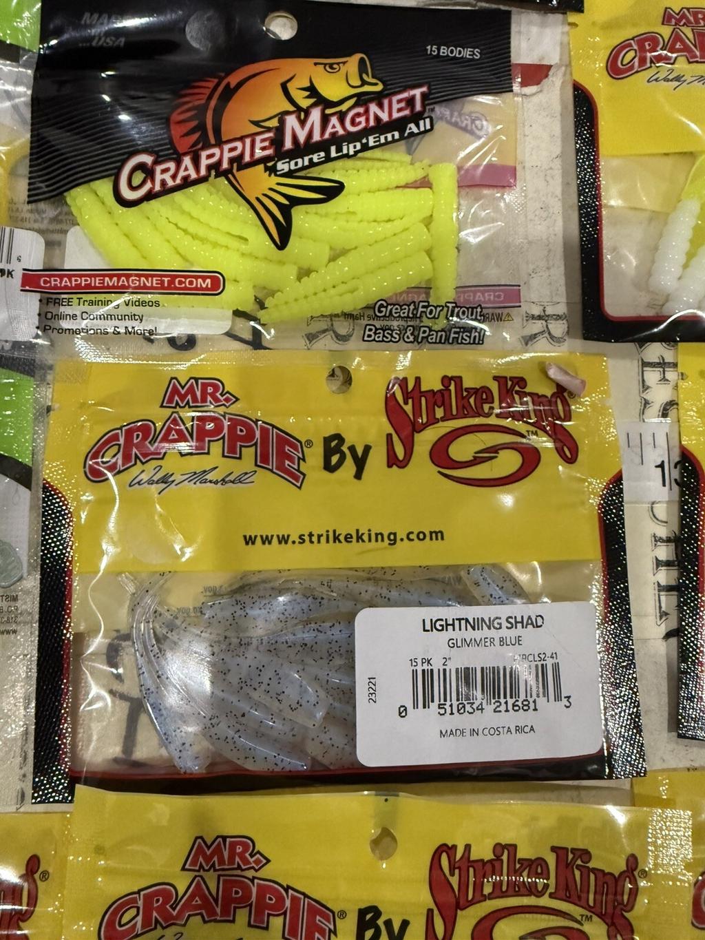 10X Mix Lot Strike King Panfish Mr Crappie Curly Tail Grub Fishing Lures - Image 5