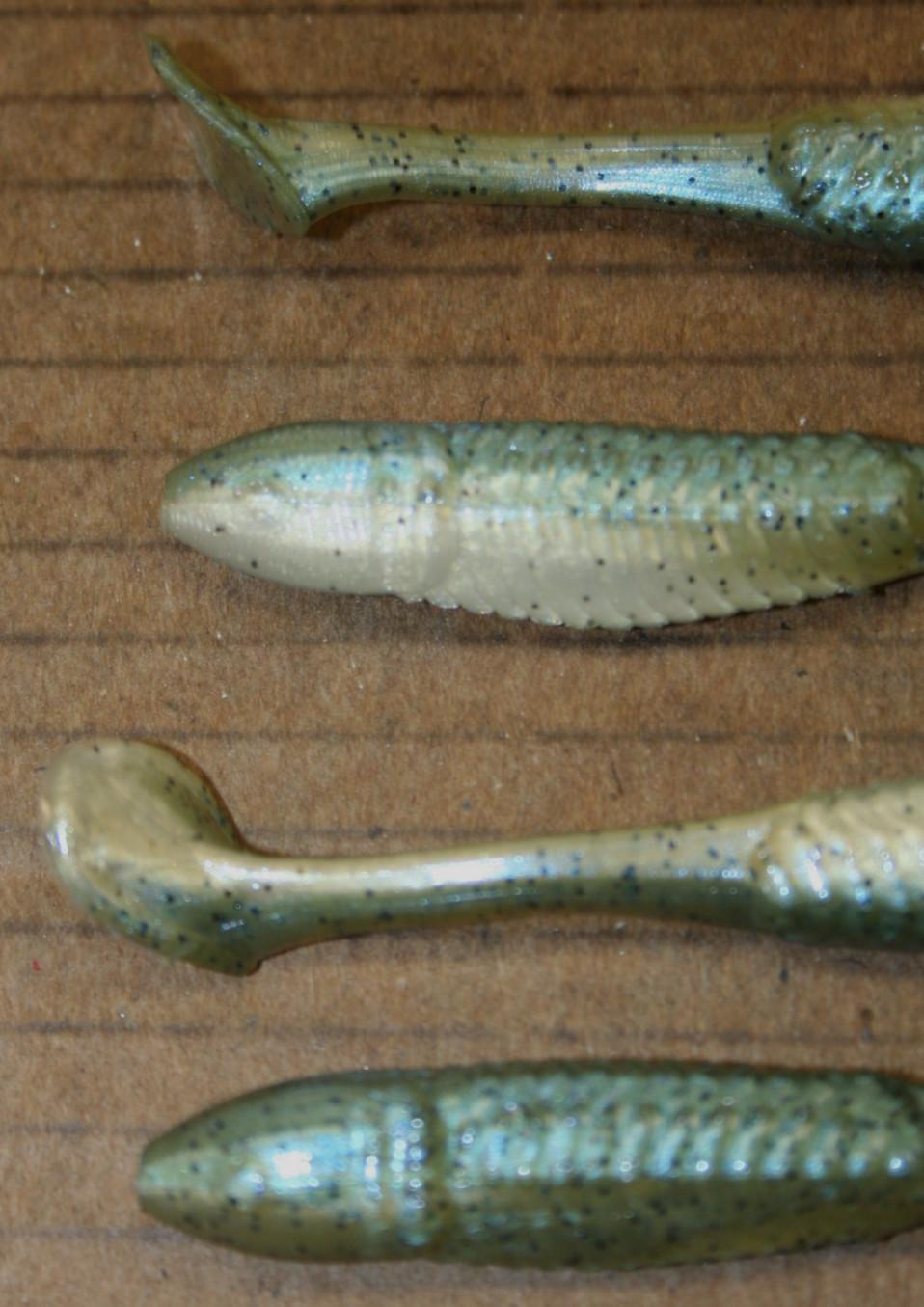 5" Swim Minnow Grey Ghost Paddle Tail Swimbait Trailer for A Rig 50 pack bag - Image 4