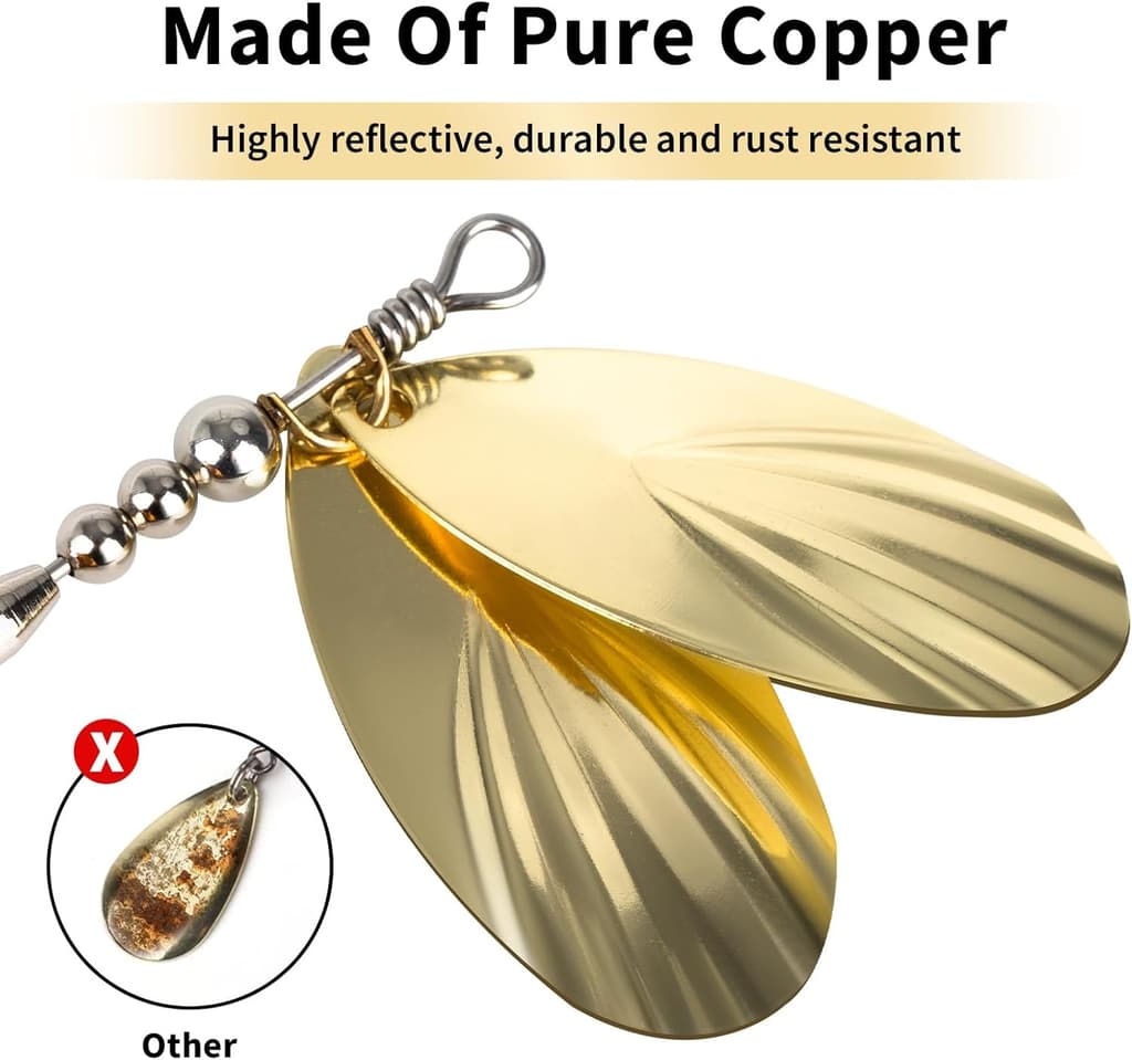 3PCS Premium Bass Fishing Buzzbait Kit Multicolor Swimbaits Hard Metal Lures US - Image 5