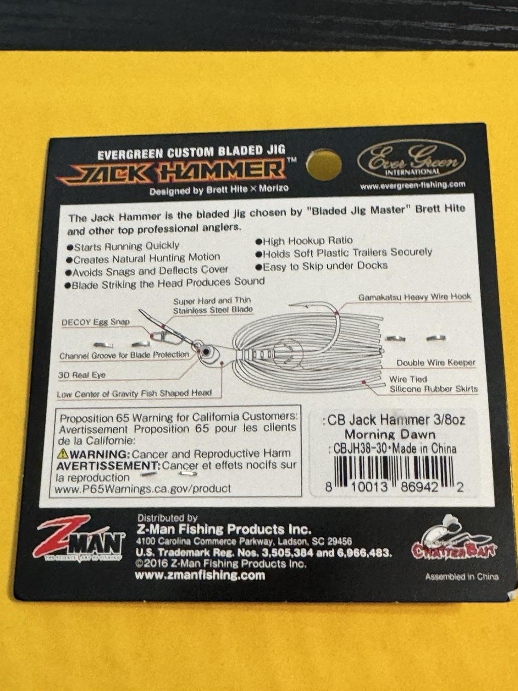 Z-man Jackhammer Chatterbait  3/8oz Morning Dawn - Image 3