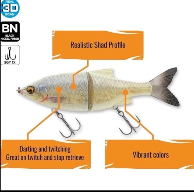 Savage Gear 3D M-Shine Glide 230 Sexy Bait Fish 4.5oz NIP Swimbait Big Lure New - Image 2