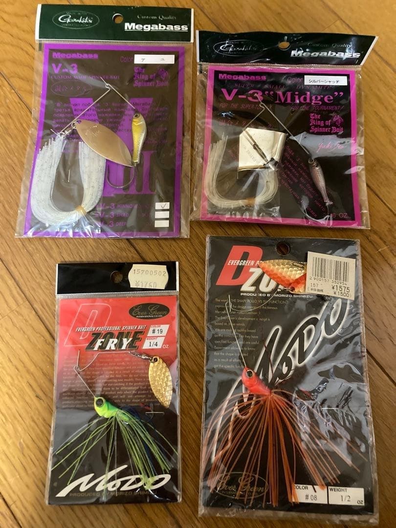 Evergreen Megabass Spinnerbait Bulk 4pcs Bass Fishing Topwater Wobbler - Image 1