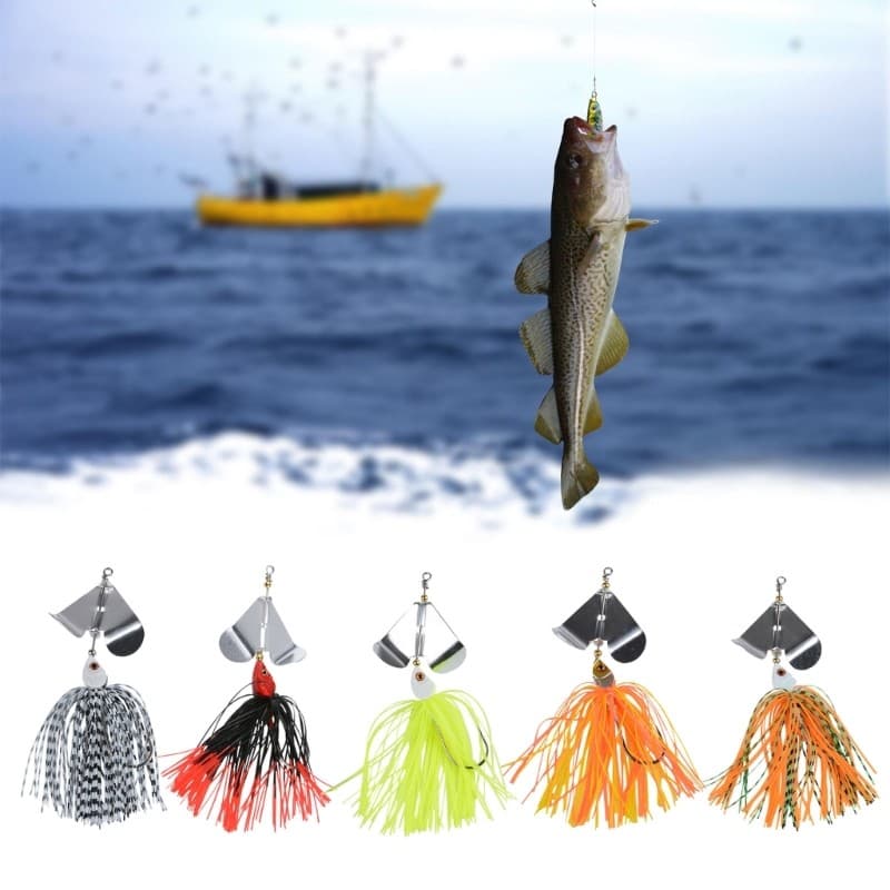 5Pcs Bass Fishing Lures Spinner Baits Topwater Fishing Lures Fishing Accessories - Image 2