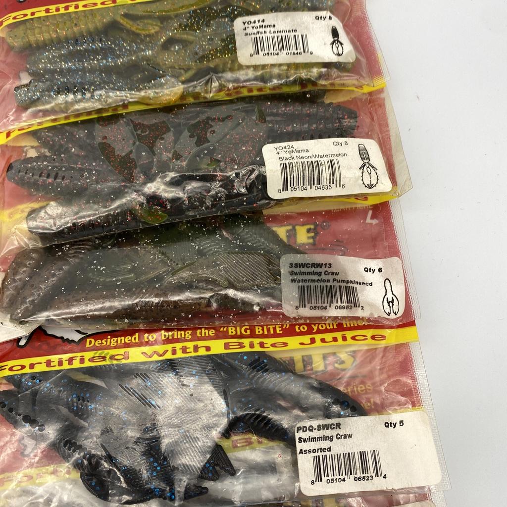 Big Bite Baits Bass Plastics Creature Bait Senko Chunk Worm Grubs (24 Bag Lot!) - Image 6