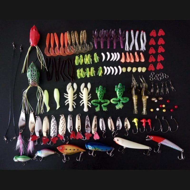 Fishing Accessories Tackle Box Spoon Lures Soft Plastic Worms Crankbait Jigs VIB - Image 3