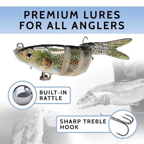 DMSE Fishing Lures for Bass Trout Crappie, Lifelike Swimbait 3 Piece,5.3",0.9oz - Image 4