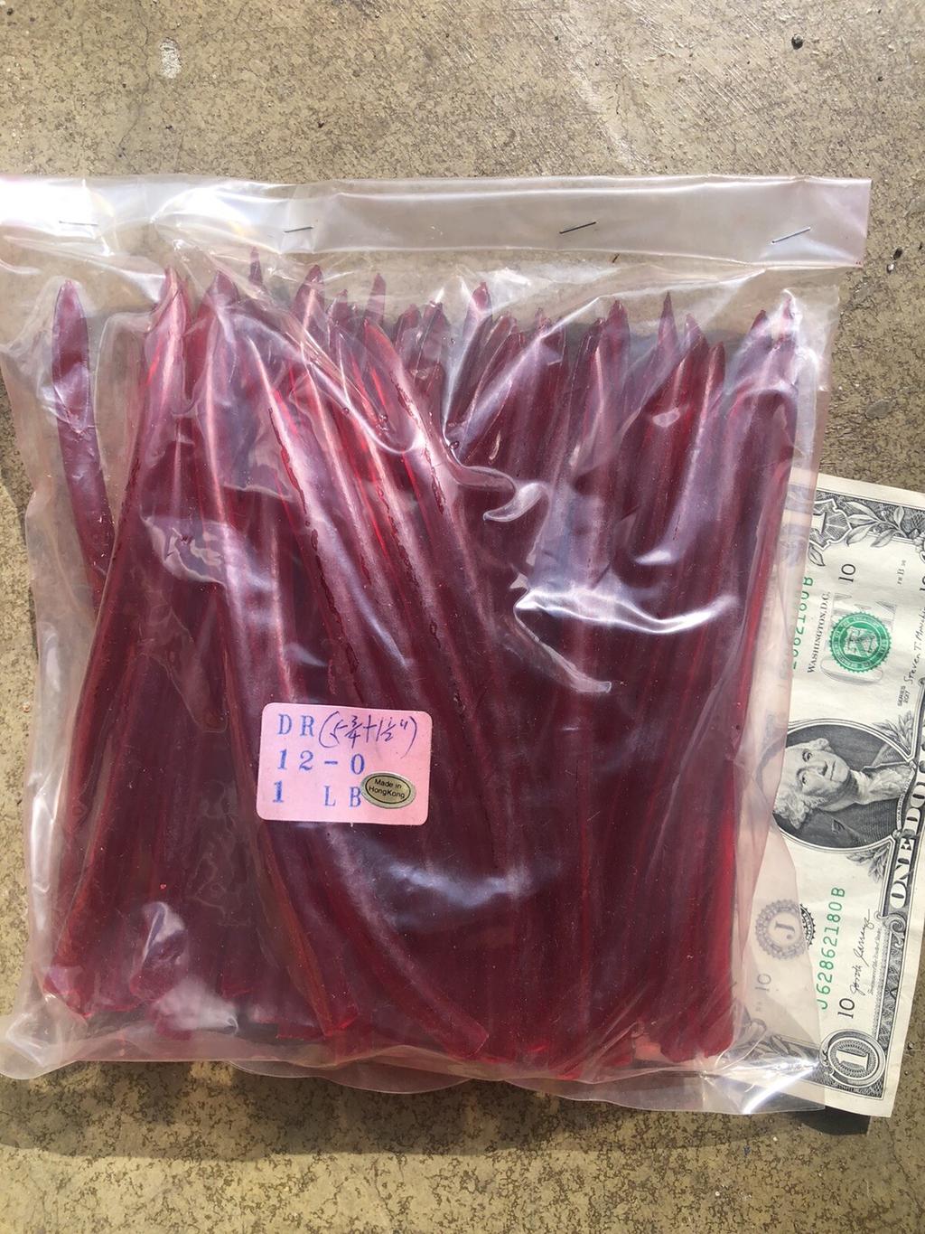 Bulk Pack Surge Tube Dark Red 12/0 Cut Trolling Saltwater Lures Striper Eel Rig - Image 2