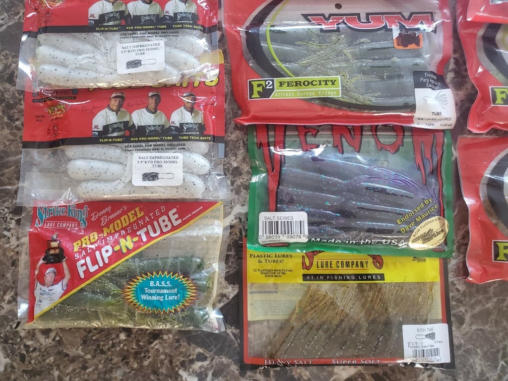 (17 BAGS) STRIKE KING YUM VENOM TUBE JIGS COFFEE TUBES HOT COLORS 🔥  - Image 2