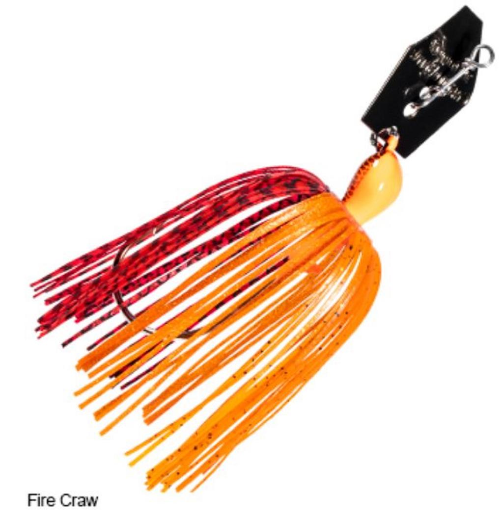 Zman Chatterbait 3/8 oz Sinking Lure Fire Craw (4059) - Image 5