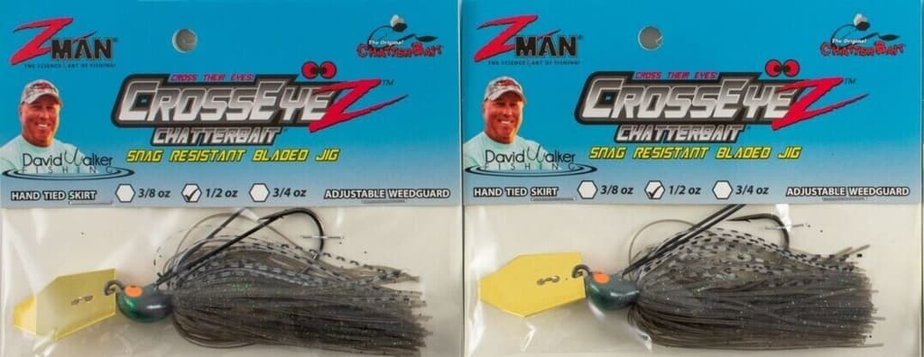 (LOT OF 2) Z-MAN CROSSEYEZ CHATTERBAIT 1/2OZ CBCE12-08 MOUSERAT BN1315 - Image 1