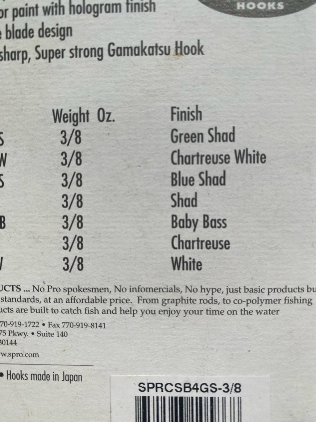 TUFF FIND VINTAGE SPRO 4 BLADE SPINNERBAIT FISHING LURES Discontinued NOS 3/8 OZ - Image 6