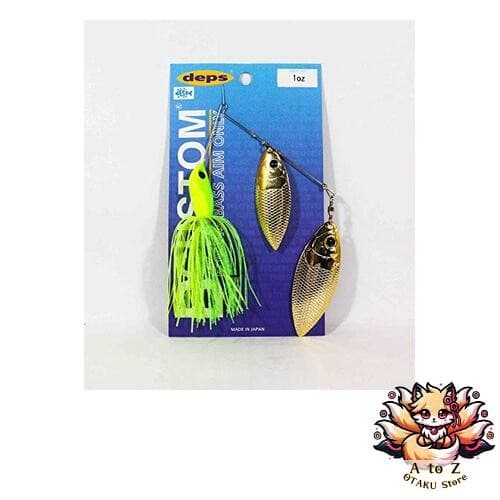 NEW Deps Spinnerbait B Custom Double Wheelow 1oz Lime Chart #04 - Image 1