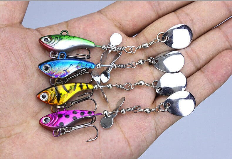 4PCS Metal VIB Fishing Lures 11g 8.8cm Spinnerbait Spoon Jigs Artificial Swim - Image 1