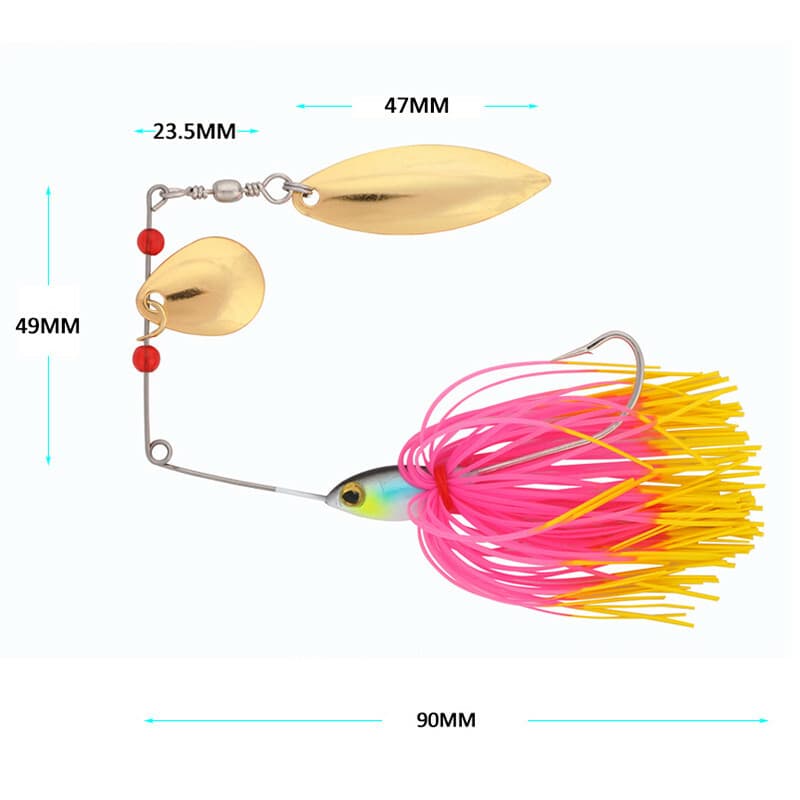 4pcs/lot Spinnerbaits Fishing Lures Buzzbait Blade Skirts Lead Head Bait Hook - Image 2