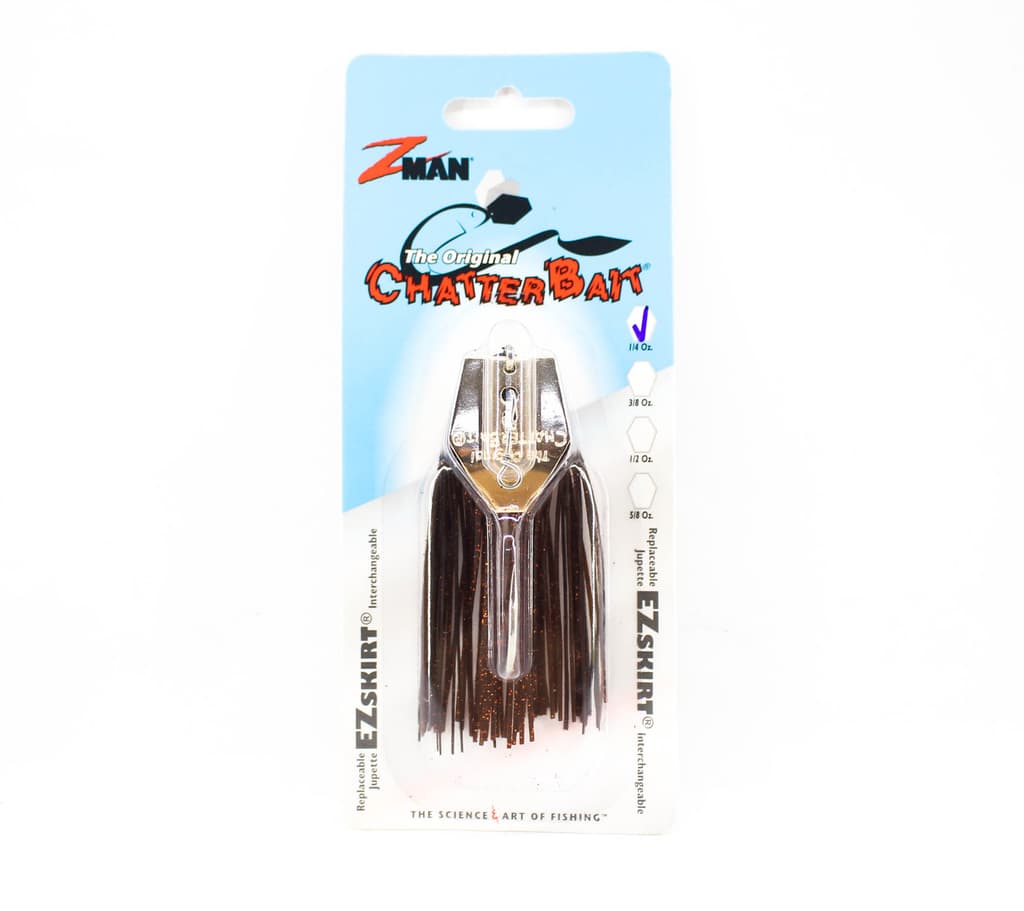 Zman Chatterbait 1/4 oz Sinking Lure Brown Black (0058) - Image 1