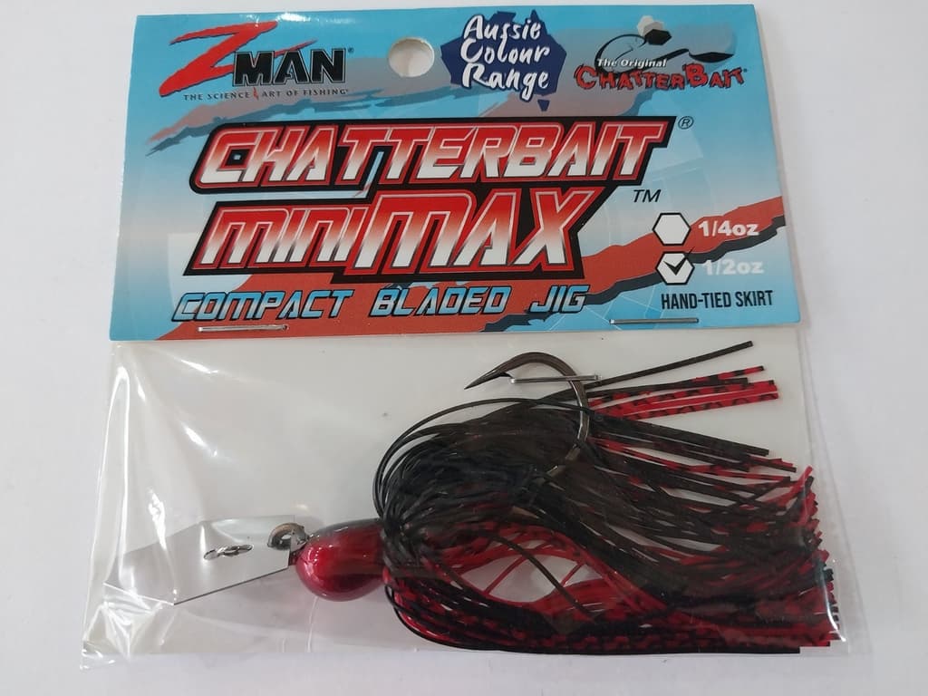 ZMan Chatterbait Mini Max 1/2oz Red Nightmare Fishing Lure - Image 1