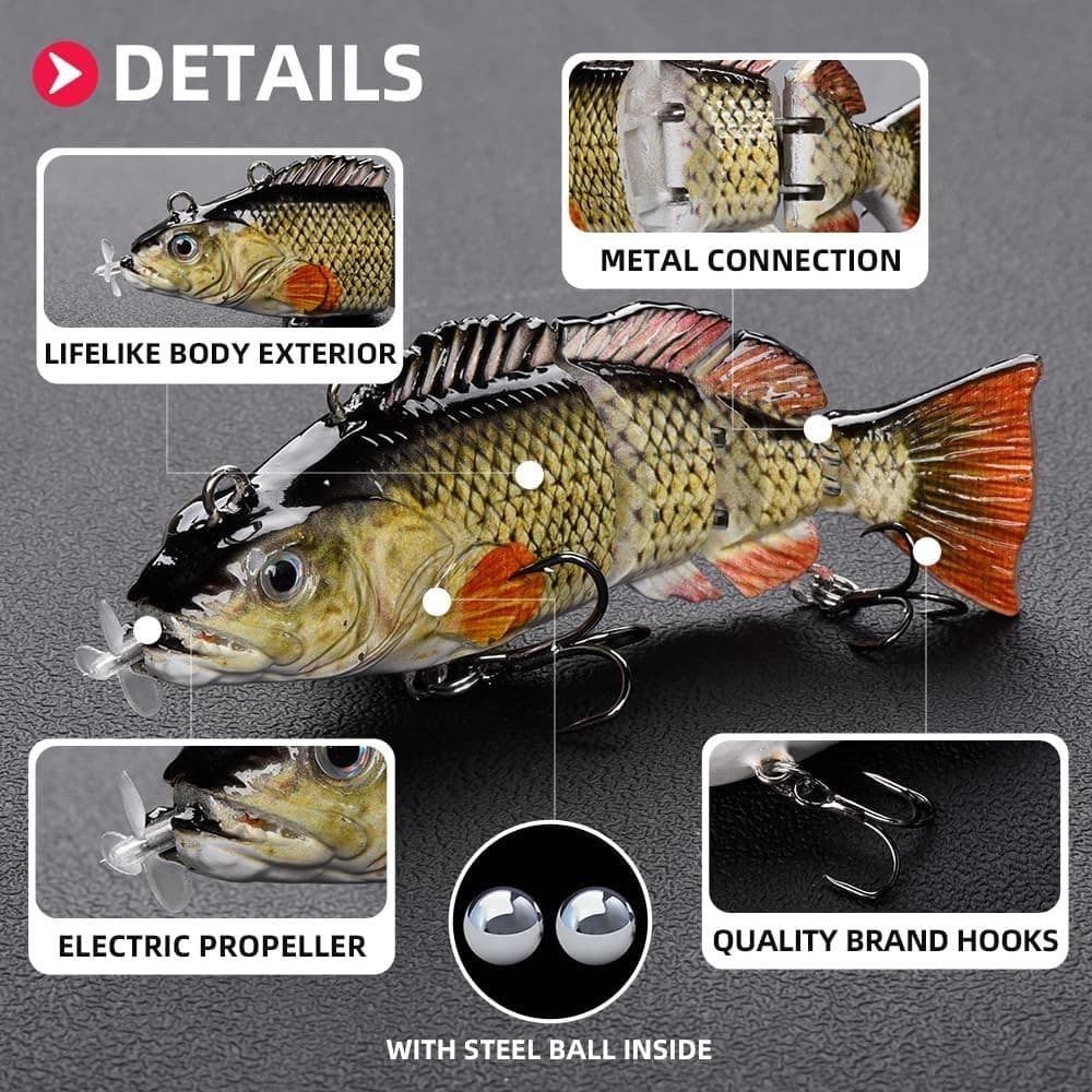 4” Multi-Jointed Robotic Fishing Lure - USB Rechargeable, Super Realistic Action - Image 4