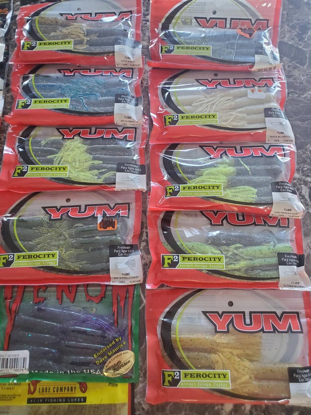 (17 BAGS) STRIKE KING YUM VENOM TUBE JIGS COFFEE TUBES HOT COLORS 🔥  - Image 5