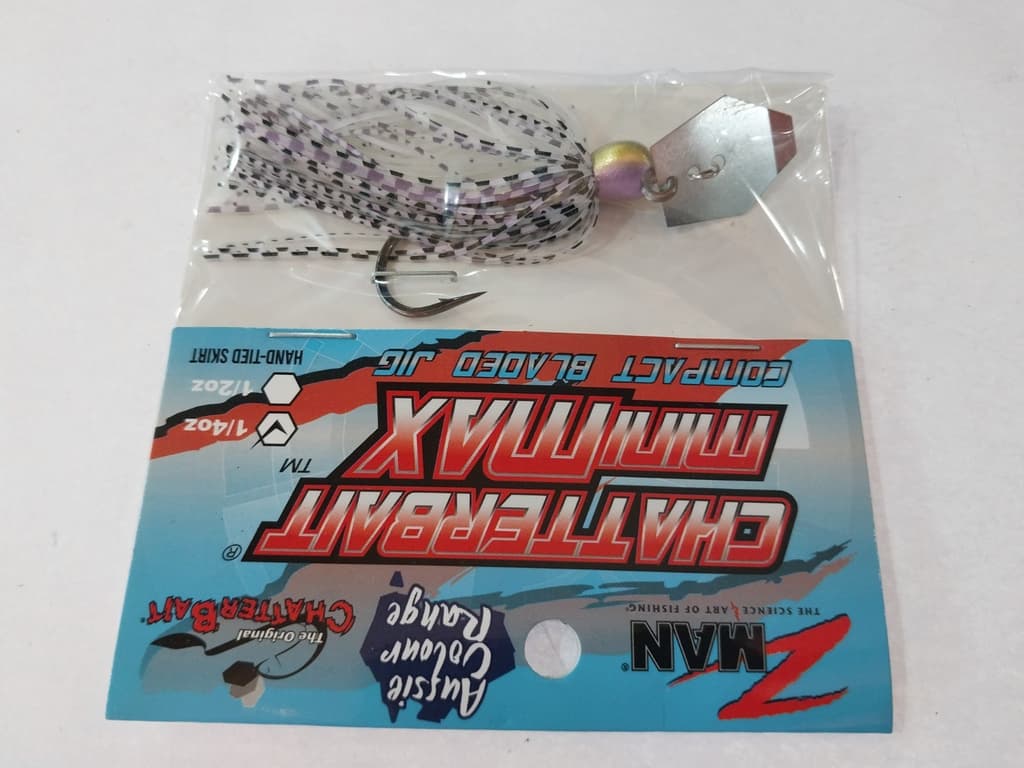 ZMan Chatterbait Mini Max 1/4oz Purple Glimmer Fishing Lure - Image 6