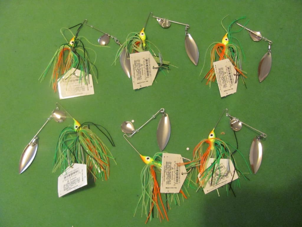 1) BAG OF 6 WAHOO SPINNERBAIT 1/4OZ FIRETIGER COLOR. ( WAH-PCW146-FT ). - Image 1