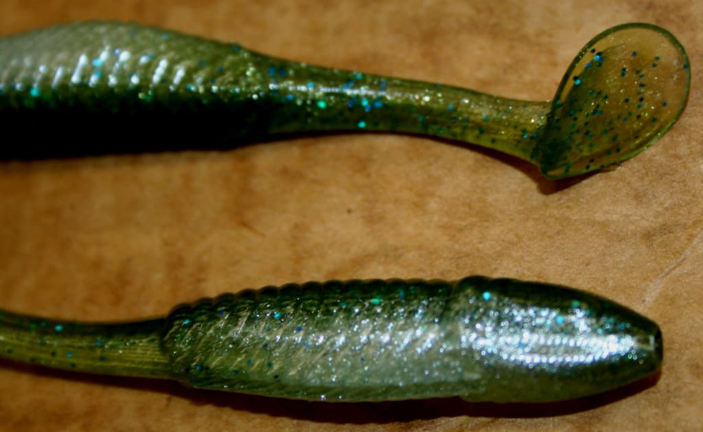 5" Swim Minnow Dark Smallie Magic Paddle Tail Swimbait Trailer for A Rig 50 pack - Image 4