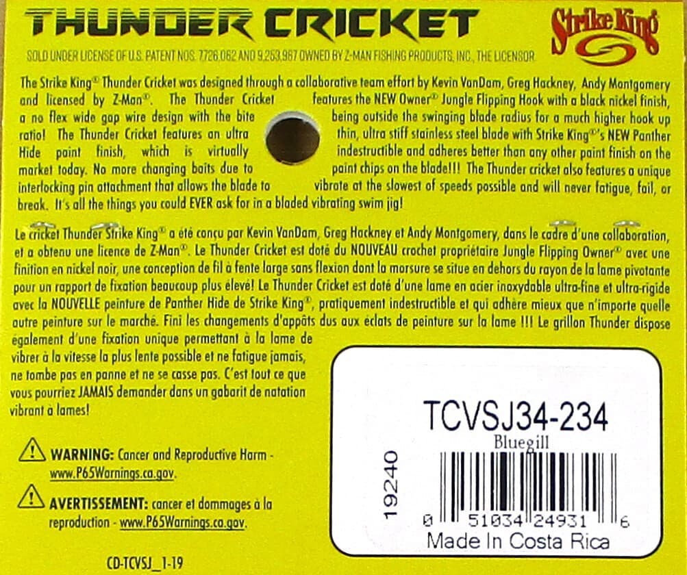(12) Strike King 3/4 Oz Thunder Cricket Bladed Vibrating Jigs Bluegill Brand New - Image 4