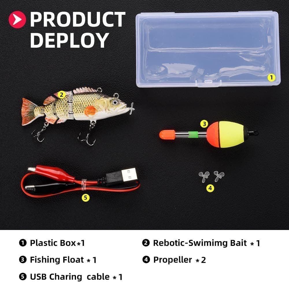 4” Multi-Jointed Robotic Fishing Lure - USB Rechargeable, Super Realistic Action - Image 5