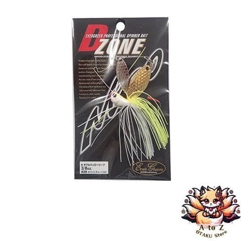 NEW Evergreen Spinnerbait D-Zone Double Willow Leaf 3/8oz White Chartreuse SG - Image 1