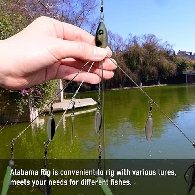 3 Pack Alabama Rig 5 Arms 4 Blades Umbrella Rig Fishing 21.5Cm Fish Lures Bait - Image 4