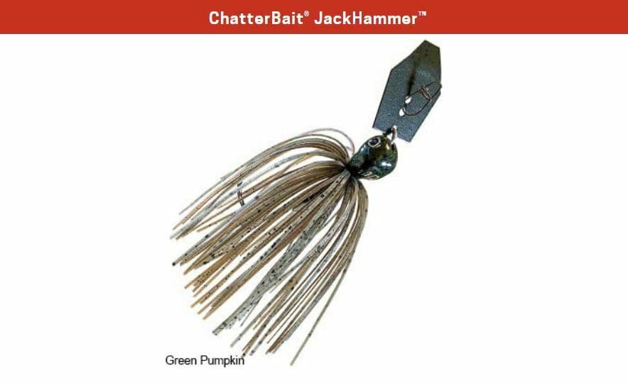 Z-Man ChatterBait JackHammer 1/2 oz - Green Pumpkin - Jack Hammer Chatter Bait - Image 1