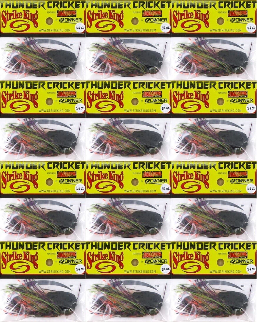 (12) Strike King 3/4 Oz Thunder Cricket Bladed Vibrating Jigs Bluegill Brand New - Image 1