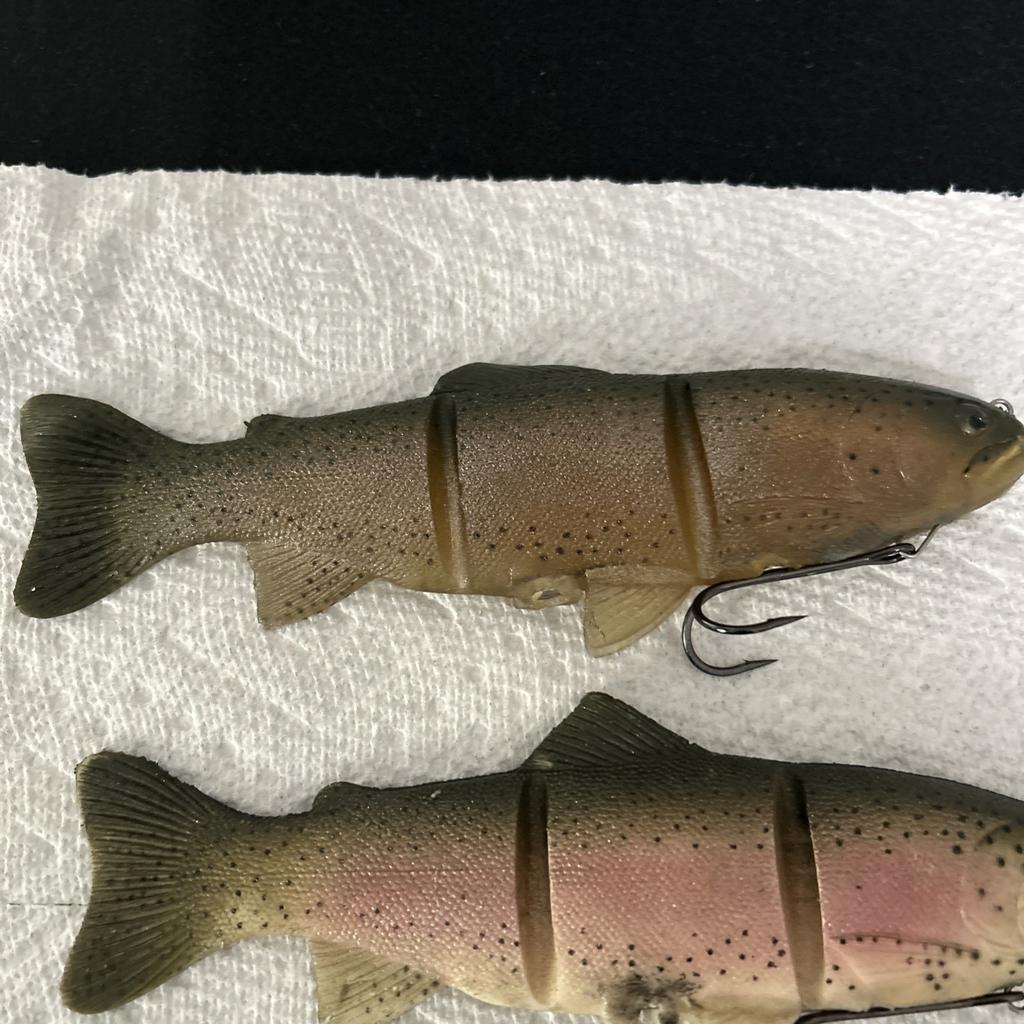 Original Rare Castaic Baits Platinum Series 8” Soft Jointed Trout Swimbait SS - Image 8